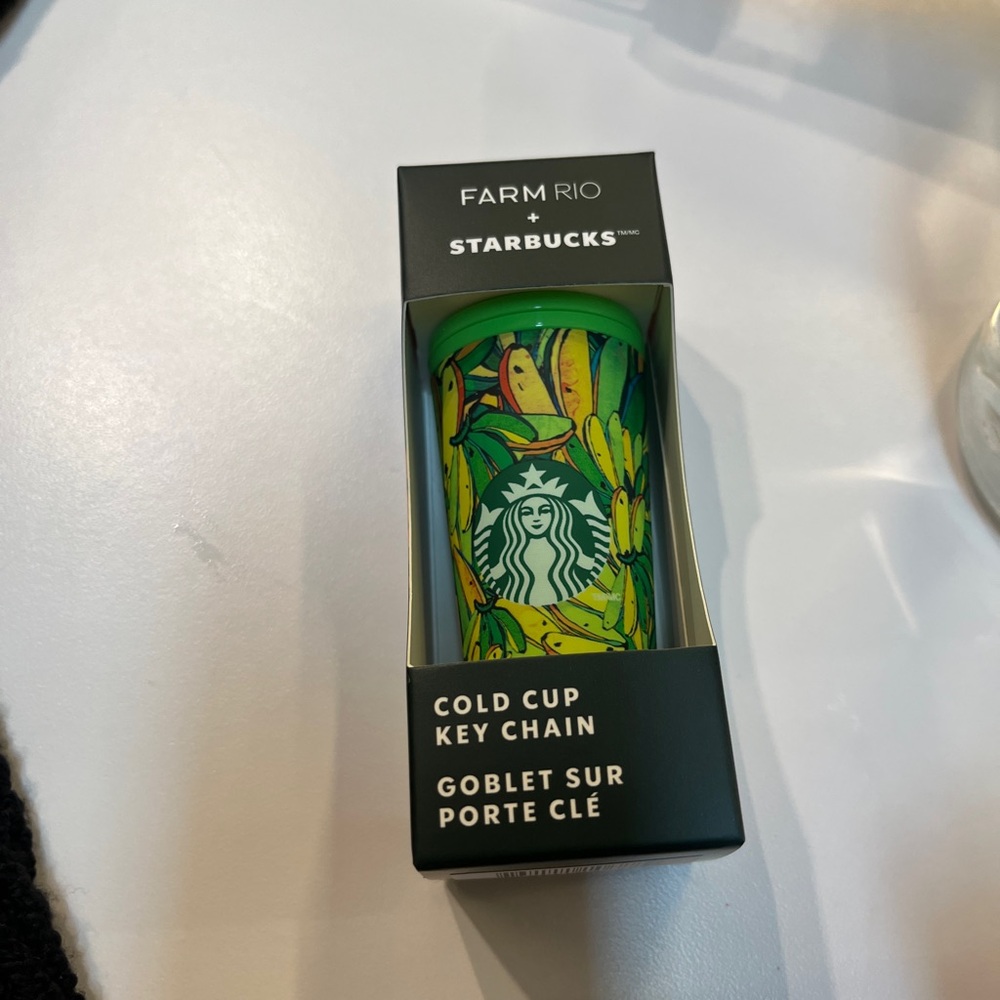 FARM Rio x Starbucks cold cup keychain limited banana new collector sbux NIB NWT